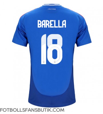 Italien Nicolo Barella #18 Replika Hemmatröja EM 2024 Kortärmad